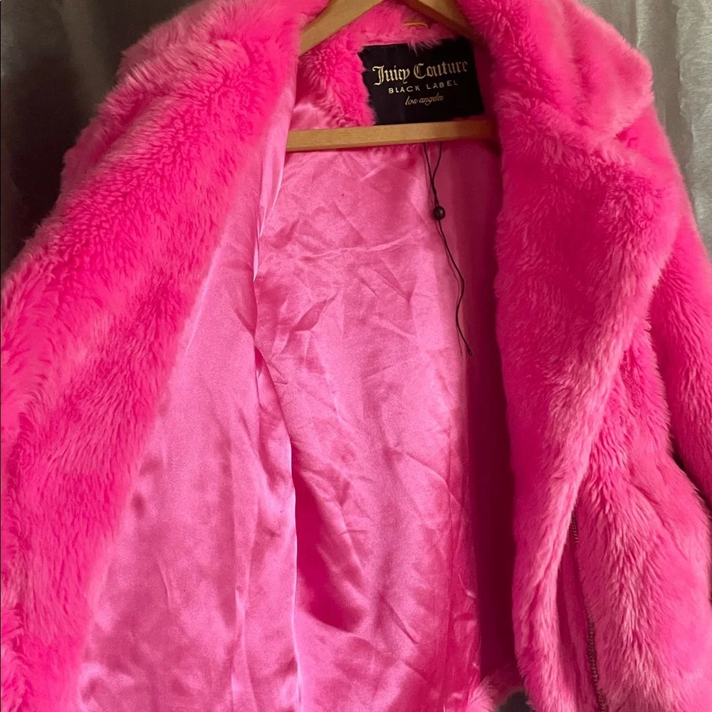 Juicy Couture Black Label Furry Pink Jacket - Picture 7 of 9